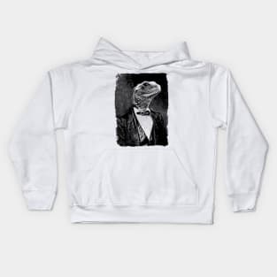 Lizard Person Portrait Kids Hoodie